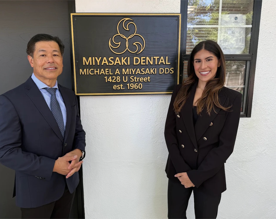 outside photo with dentists at dental office in sacramento, ca